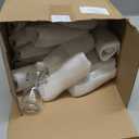 48 Pcs Christmas Mini Flip Top Glass Bottle Flip Top for Homemade Coquito Vanilla Extract Bottles with Caps Stickers for Christmas Holiday DIY Crafts Xmas Wedding Baby Shower Favors(2 oz)