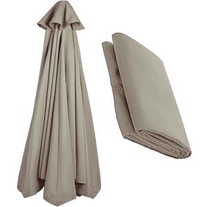 8ribs/6ribs Patio Umbrella Canopy Replacement,Outdoor Umbrella Replacement Canopy,9ft/10ft/11ft/13ft/6.5ft/7.5ft/8.2ft Outdoor Umbrella Polyester Top Without Rib (Taupe)