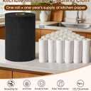 KitchLife Microfiber Cleaning Cloth Roll, 100 Pack - Tear-Away Microfiber Paper Towels, Lint-Free, Reusable, Washable for Kitchen, Car, Dishes, and Sensitive Surfaces (Black)