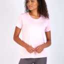 Real Essentials 5 Pack: Women's Short Sleeve T-Shirts Workout Tops Fitness Pilates Gym Activewear Athletic  (XXL)