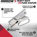 Arrow Fastener P22 Heavy Duty Handheld Plier Stapler for Crafts, Office, and Insulation, Uses 1/4-Inch and 5/16-Inch Staples