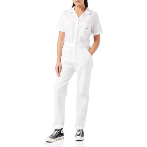 Dickies Women's Short Sleeve Flex Coverall (Medium, White V1)