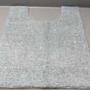 Yimobra Bathroom Rugs Mat, Extra Soft Comfortable Bath Rugs, Non-Slip, Water Absorbent and Thick Bathroom Floor Mats, Machine Washine, Shaggy Rugs for Shower Bathtubs, 24" x 20", Sky Light Blue&White