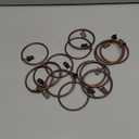 Jocon HD6063 Pack of 17 Drapery Curtain Rings with Clips, 2.5 Inch Inner Diameter (14, Antique Copper)