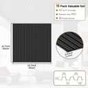 RITOLLO 16-Pack PVC Slat Wall Panels for Interior Wall Decor, 19.7 x 19.7in 3D Fluted Panels, Cuttable Drop Ceiling Tiles for Bathroom, Studio and TV Background, Water-Proof & Renter-Friendly(Black)
