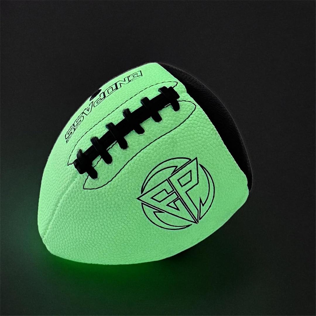 Pass and Catch Absorbing Light Glow in The Dark Pass Back Football Training Practice Equipment for Youth Ball Handling Shooting Skill Improving Supplies (Size 6, Yellow)