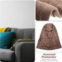 BESPORTBLE Stretch Couch Arm Covers - 2 Pcs Couch Arm Covers Polyester Anti- Slip Armchair Cover Armrest Cover for Chairs Sofa Stretch Armrest Furniture Protector Washable Armchair Slip