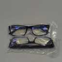 Gaoye +5.0 2-Pack of Reading Glasses - Blue-Light Filter, UV Protection - Readers with Rectangle Frames (Black)