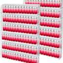 Yaeccc 2 Pack Acrylic Nail Polish Rack,20 * 27 Inch Hold Up to 384 Bottles, 6 TIER Nail Polish Organizer Wall Mounted,Nail Polish Organizer(3 Inch Deep)