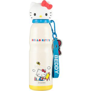 Hello Kitty Stainless Steel Insulated Water Bottle with Buckle and Strap - 600ml