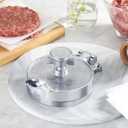 New Star Foodservice 36466 Aluminum Adjustable Hamburger Press, 4-1/2" Diameter, Silver
