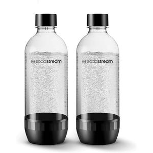 SodaStream 1L Classic DWS Carbonating Bottle Black (twinpack), Pack of 2