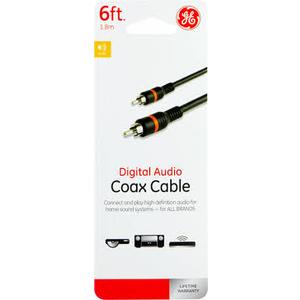 Digital Audio Coax Cable, 6 ft.