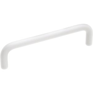Hickory Hardware 1 Pack Solid Core Kitchen Cabinet Pulls, Luxury Cabinet Handles, Hardware for Doors & Dresser Drawers, 3-3/4 Inch (96mm) Hole Center, White, Wire Pulls Collection