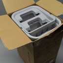 JOYMOOP Mop and Bucket with Wringer Set, Hands Free Flat Floor Mop and Bucket, with 3 Washable Microfiber Pads, Wet and Dry Use, Floor Cleaning System