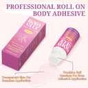 Bondtech Body Glue for Clothes & Skin, Body Adhesive Roll on, Strong Fashion Glue, Sweat Resistant, Water Wash Off for Dancers, Socks, Leotards, Bras, Wigs, Costumes (2.5 Oz)