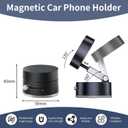 Magnetic Phone Holder for Car Mount,Vacuum Magnetic Suction Car Accessories for Women Men iPhone 16 Pro Max 15 14 13 12 Plus Samsung Huawei (Black)