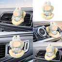 6 x Car Seat for Dolls, Cute Car Seat with Clip Box and Safety Belt Soft Furry Cushions Ideal Decorative Accessories for Air Vent Clip and Desktop Stand(Apricot)