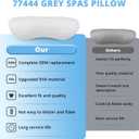 IWIWE 77444 1285201 Hot Tub Spa Head Rest Replacement Pillows Compatible with Hot Spring/Watkins/Hot Tub (2015-2019) Spa Neck Pillow Fits Hot Spot Relay Rhythm SX Tempo TX Head Rest For Hot Tub-4 Pack