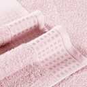 GLAMBURG 100% Cotton Ultra Soft 6 Pack Towel Set, Contains 2 Bath Towels 28x55 Inches, 2 Hand Towels 16x24 Inches & 2 Wash Coths 12x12 Inches, Compact Absorbent Lightweight & Quickdry - Pink