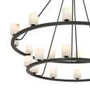 Two Tier Hanging Ring Light Chandelier