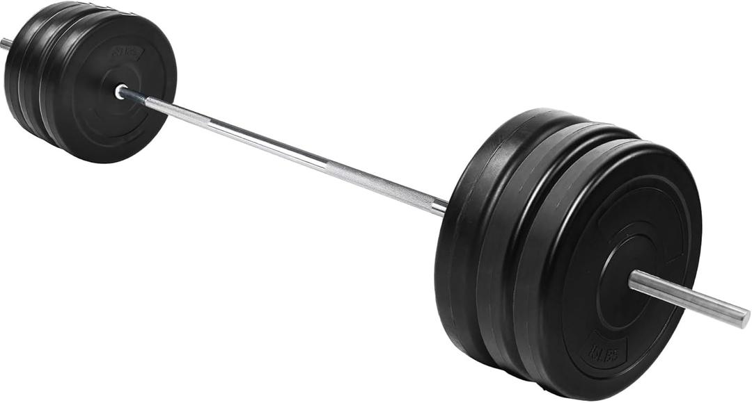 Signature Fitness Vinyl Standard 1-Inch Plate Weight Plate for Strength Training and Weightlifting, Multiple Sizes