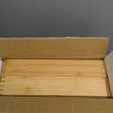 BAMEOS Expandable Silverware Drawer Organizer with Removable Knife Blocks, Bamboo Kitchen Utensil Holder from 21" to 36", Large Cutlery Tray with Divider for Forks, Spoons, Knives