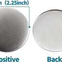 Happizza 200 Sets 58mm(2.25 in) Blank Pin Back Buttons Parts for Button Maker Machine 58mm, Round Badge Making Supplies, Includes Metal Cover, Plastic Button Back Cover, Clear Film&Blank Paper