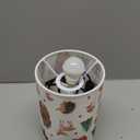 Table Lamp Watercolor Animal Forest Tree Deer Fox Bear Nightstand Lamp with Wood Base Fabric Lamp Shade Bedside Desk Lamp for Living Room Bedroom Kids Room Office