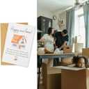 3 x Happy New Home Card, 8.07x5.31in Funny Housewarming Greeting Card, Congratulations on Your New House Warming Card with Envelope, Welcome New Apartment Card, New Home Card Gift