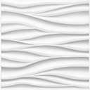 STICKGOO Wave Wall Panels for Interior Wall Decor, White 3D Wall Panels Accent Wall, Paintable 3D Wall Decor Covering Panels for Living Room Bedroom, Pack of 12 Tiles