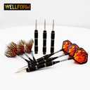 Darts Metal Tip Set, Steel Tip Darts Set 22g and 28g Professional Darts for Dartboard with Darts Guide and Darts Case, Aluminum Shafts, Brass Barrels, Extra Dart Flights, Dart Sharpener,etc.