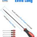 ROTATION Extra Long Precision Hook and Pick Set, 6-Piece Set, Chrome Vanadium Steel Shaft, for Remove Hoses and Gaskets, Auto and Electronics Maintenance Tools