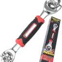 48-in-1 Multi Socket Wrench, 5/16"-3/4" & 8-19mm Heavy Duty Stainless Steel Universal Wrench Tool for Car Repair, Motorcycle, Bike Repair & Household DIY, Compact Design