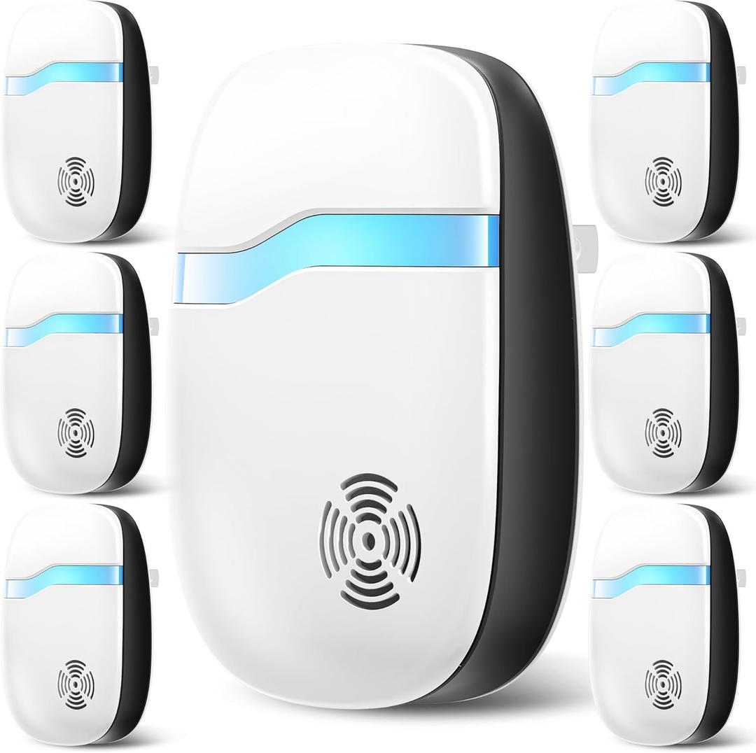 (2025 Upgraded) Ultrasonic Insect & Pest Indoor Repeller, Plug-in Control Device Electronic Repellent for Rodent, Mice, Rats, Roaches, Bugs, Ants, Spiders, Mosquitoes, Silent for Home (6 Pack)