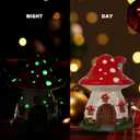 Cacukap Mushroom House Incense Burner, Cute Glow in The Dark Mushroom Incense Holder, Resin Material, Adorable Home Decor Gift