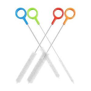 Buenalife Heavy Duty Cleaning Brushes Set of 4  Extra Long Straw Cleaners for Metal and Plastic Reusable Drinking Straws, to Clean Small Spaces, Sippy Cups, Water Bottles  Sturdy Hard Brush Bristles
