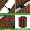 Landical 24ft Wooden Garden Pathway with Non Slip Surface Roll Out Boardwalk Walkways Road Floor Pathway Rustic Path Decorative Patio Pavers for Outdoor Garden Beach Wedding Party(Brown)
