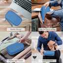 FYY Electronic Organizer, Travel Organizer Bag Pouch, Electronic Accessories Carry Case, Portable Waterproof Double Layers All-in-One Storage Bag for Cable, Cord, Charger, Phone, Earphone, Cyan