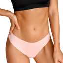 DEANGELMON Seamless Thongs for Women No Show Thong Underwear Women Comfortable, 7 Pack, L