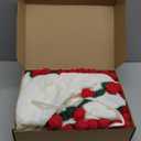 Bouquet Blanket 3D Rose Flower Blanket, Ultra-Soft & Breathable Throw Blanket, Handmade Romantic Gift for Birthday, Wedding, Home Decor for Bed, Couch, (Large)