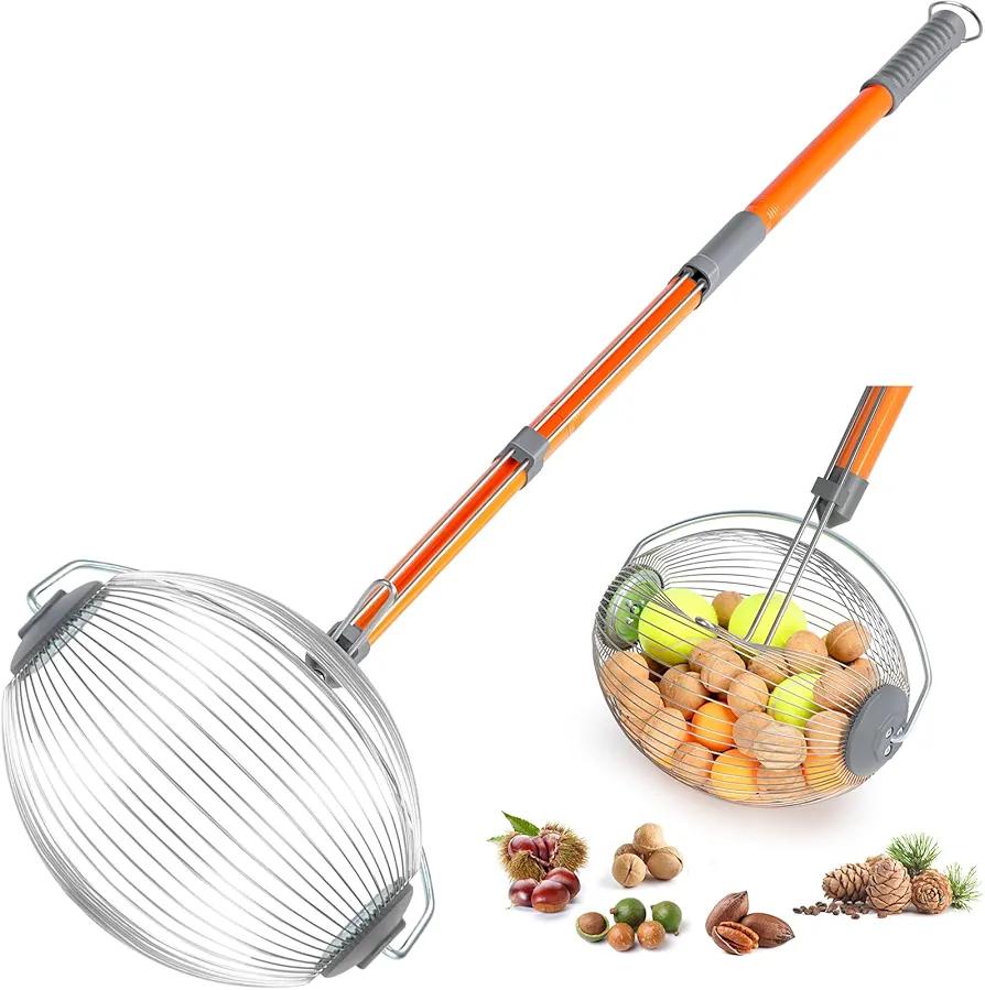 OYSY Acorn Picker Upper Roller - Nut Gatherer Roller with Long Handle, Pinecone Picker Upper for 1" - 2.5" Hickory,Chestnuts - Walnut Picker Upper Roller & Tennis Ball Picker,Golf Ball Picker Upper.