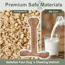 Dog Chew Toy for Aggressive Chewers T-Shaped Tough Dog Bone Toys for Small Medium Large Breed to Keep Them Busy (Medium/Large-Under 60LBS, Milk Flavored)