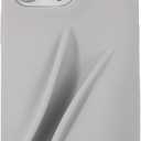 Soft Touch Silicone Lip Gloss Phone Case for iPhone 15 Pro Max / 14 Pro Max, Minimalist Matte Design, Shockproof & Anti-Fingerprint Cover (Gray)