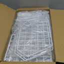 Larger & Deeper Hanging Storage Basket, Closet Organizers and Storage, Hanging Shelves Wire Baskets for Clothing Sweaters Purse Handbags Shoes White 3 Tier