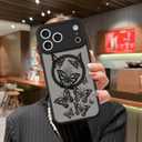 MOWIME Magnetic for iPhone 17 Pro Case, [Compatible with MagSafe] Cute Butterfly Pattern for Women Girls Shockproof Translucent Matte Protective Case for iPhone 17 Pro, Black