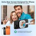 Vlogmate Mini Phone Vlog Selfie Monitor Screen, Phone Holder Clip Mount for Rear Camera Selfies/Vlogging/Live/TikTok, Compatible with iPhone, Wired Connection, AMOLED Display