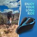 YLG Bike Seat Cover, Memory Foam & Gel Bike Seat Cushion Cover for Men Women, Comfortable Bicycle Seat Cover for Peloton/Fixed/Cruiser/Indoor/Outdoor Bike seat with Waterproof Cover