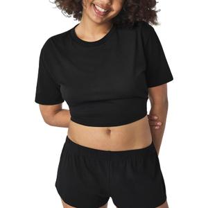 florence by mills Women's Garden Party Elastic-Back Tee (Black, XL)