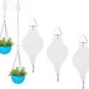 3Pcs Retractable Plant Hanger - Upgrade Plant Pulleys for Hanging Plants, Easy to Raise and Lower, Suitable for Garden Flower Pots, Hanging Planter, Bird Feeder (3Pcs-White)